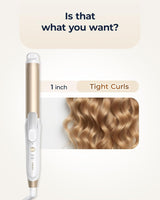 Dual Voltage 1” Curler for Defined Curls – Perfect for Travel