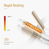 FURIDEN 2019 Best Mini Hair Straightener | Flat Iron Travel Size | Hair Straightening And Curling Iron 2 In 1 | Flat Iron For All Hair Types With Dual Voltage | White