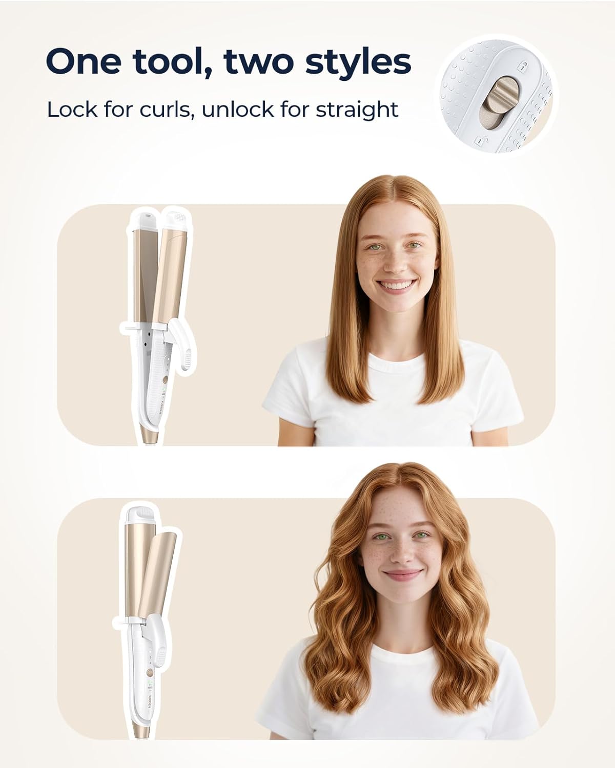 Dual Voltage 1.5” Curler for Soft Curls – Perfect for Travel