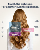 Dual-Voltage Curling Iron: 110V-240V 2 Inch Ceramic Wide Barrel 2-in-1 Curling Iron for Armpit to Mid Back Length Hair - Europe Travel for Loose Waves with Clamp