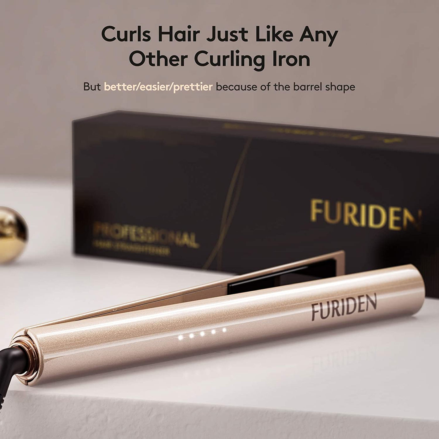 Cheapest FURIDEN 2 in 1 Ceramic Tourmaline Flat Iron